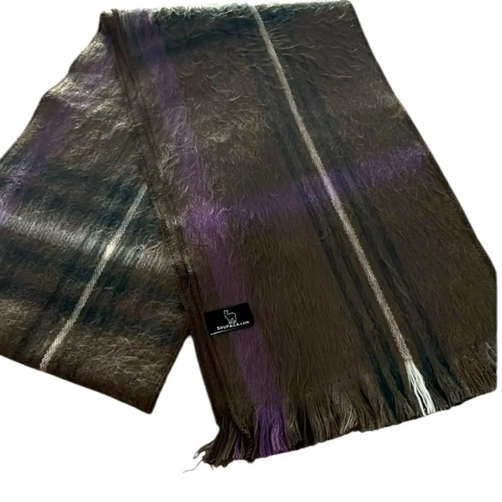 Shupaca Brushed Alpaca Stripe Unisex Scarf.. Ecuador